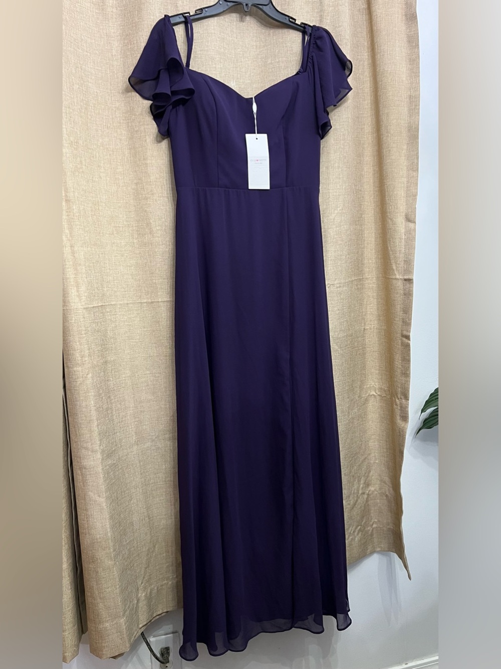 Ever Pretty  Chiffon Gown in Purple size large - Picture 2 of 8